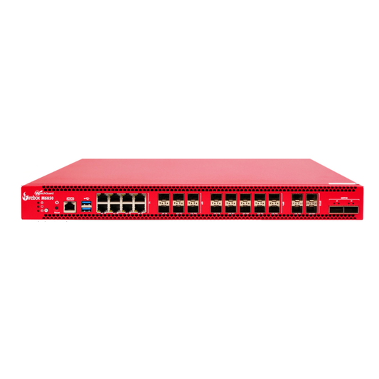 WatchGuard Firebox M6850 | High-Performance Enterprise Network Firewall (8x1 GbE + 6x1 GbE SFP + 10x10 GbE SFP+ + 4x25 GbE SFP28 + 2x100 GbE QSFP28, 29 Gbps Firewall IMIX, Unrestricted VPN Tunnels)