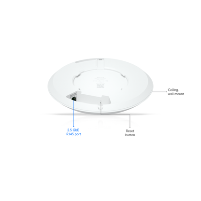 Ubiquiti UniFi U7 Long-Range | Compact Ceiling-Mount Wi-Fi 7 Access Point (5-Stream Dual-Band, 1x2.5 GbE, Extended Range)