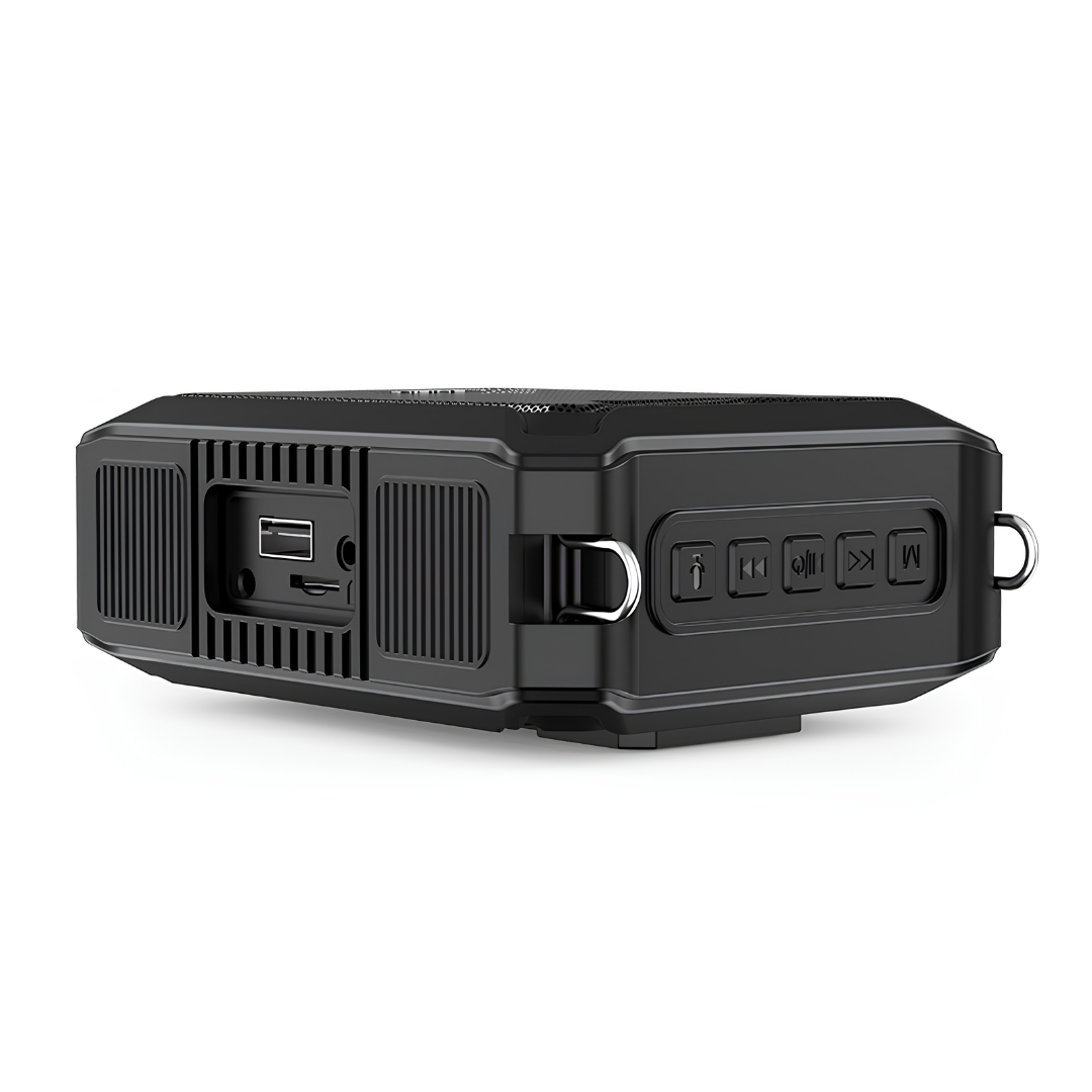 SHIDU M808 Wired Voice Amplifier Bluetooth Rechargeable Battery Outdoor Waterproof IPX5 Functional (18W, Bluetooth 5.0, 2500mAh)
