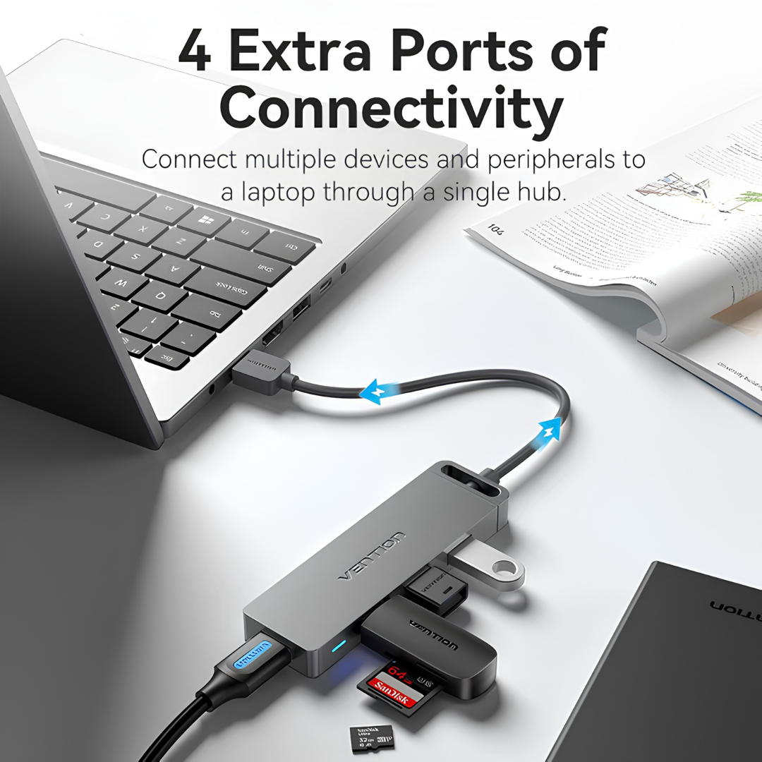 Vention USB-A to USB-A 4-Port Hub USB 3.0 (CHLB Series)