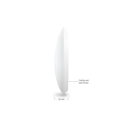 Ubiquiti UniFi U6+ | Compact Ceiling-Mount Wi-Fi 6 Access Point (4-Stream Dual-Band, 1x GbE, PoE)