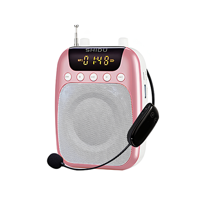SHIDU S318F 10W Voice Amplifier 2200mAh With UHF Wireless Microphone (2500mAh)