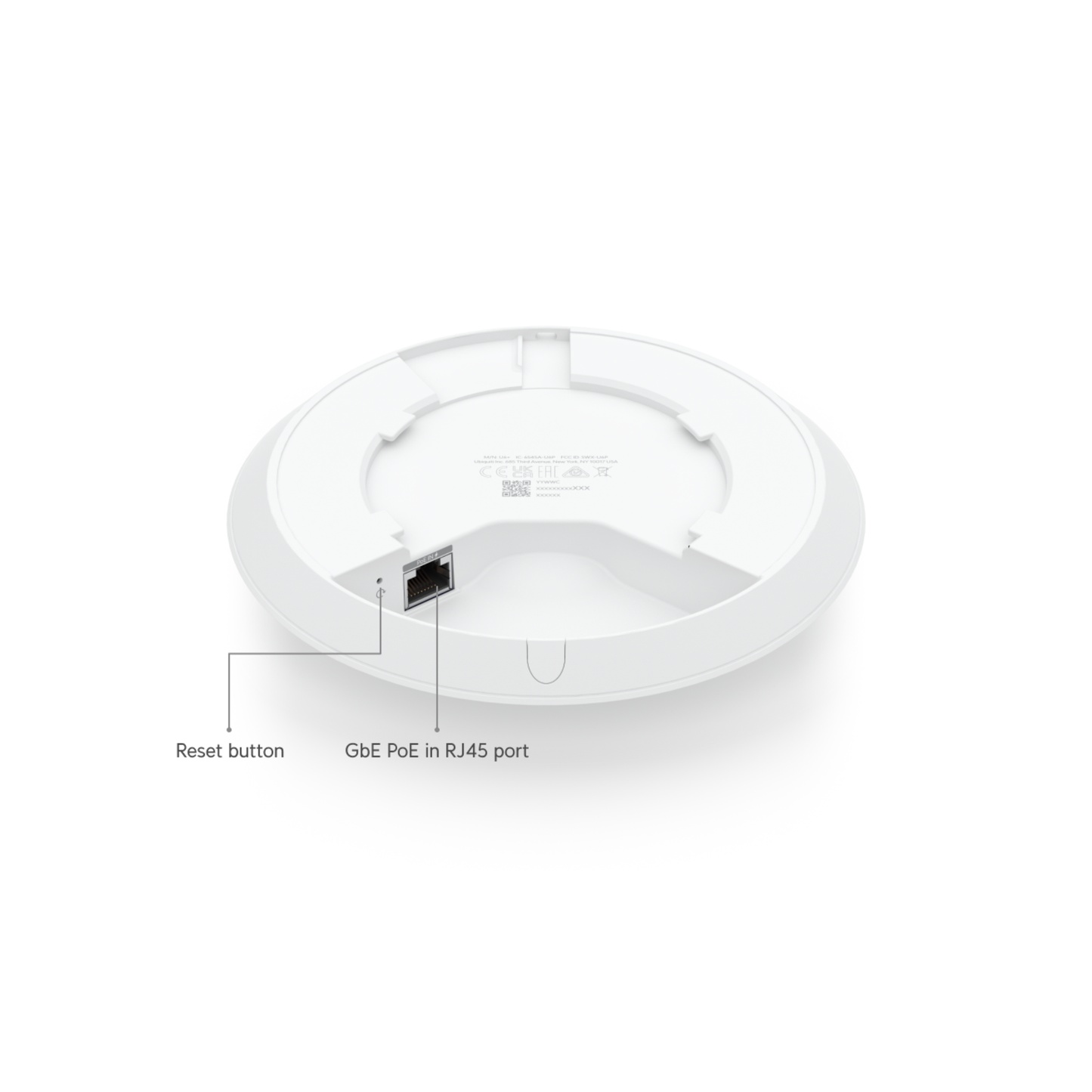 Ubiquiti UniFi U6+ | Compact Ceiling-Mount Wi-Fi 6 Access Point (4-Stream Dual-Band, 1x GbE, PoE)