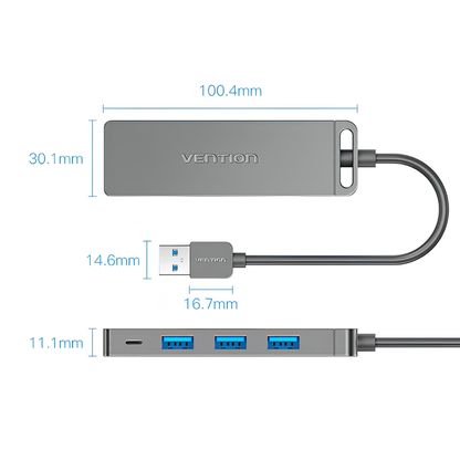 Vention USB-C to USB-A 4-Port Hub USB 3.0 (TGKBB)