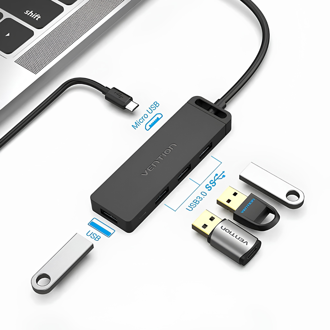 Vention USB-C to USB-A 4-Port Hub USB 3.0 (TGKBB)