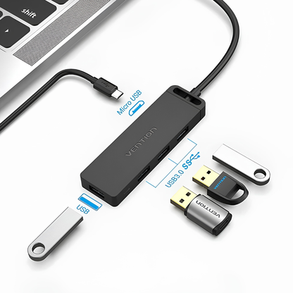 Vention USB-C to USB-A 4-Port Hub USB 3.0 (TGKBB)