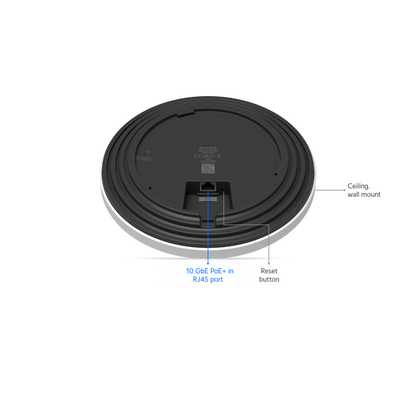 Ubiquiti UniFi U7 Pro XG Wall | Wall-Mount Wi-Fi 7 Access Point (6-Stream Tri-Band, 1x10 GbE, PoE+)
