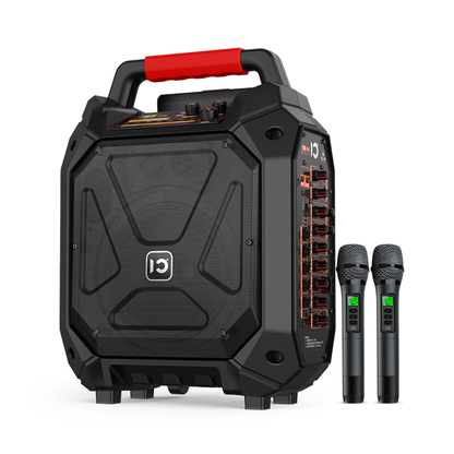 SHIDU K20 PA Portable Bluetooth Trolley Speaker Karaoke with UHF Wireless Microphone (120W, Bluetooth 5.0, 10000mAh)