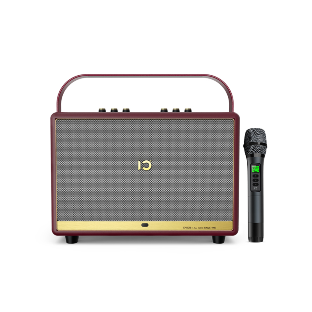 SHIDU T20 Wooden Speaker (100W, Bluetooth 5.0, 4000mAh)