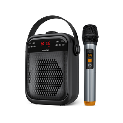 SHIDU H6 Rechargeable Wireless Mic Karaoke Speaker and Voice Amplifier (25W, Bluetooth 5.0, 4000mAh)