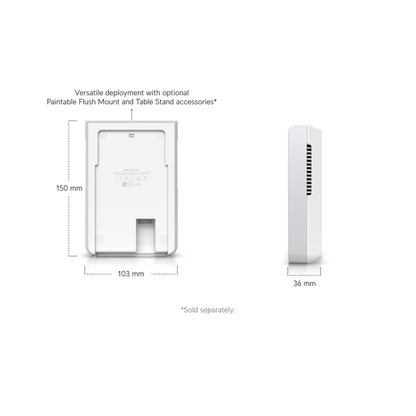 Ubiquiti UniFi U7 Pro Wall | Wall-Mount Wi-Fi 7 Access Point (6-Stream Tri-Band, 1x2.5 GbE, PoE+)