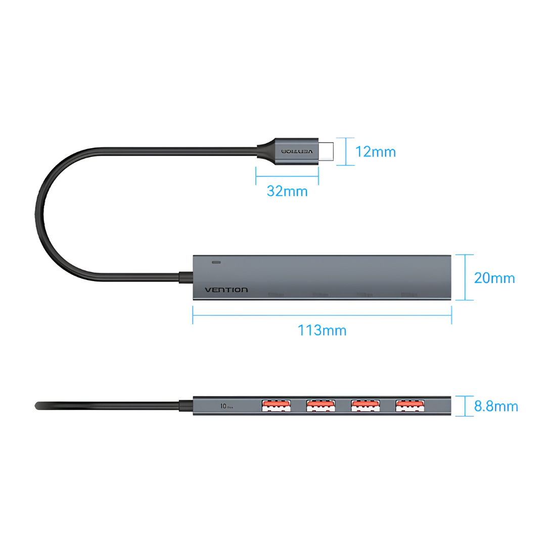 Vention USB-C 5-in-1 Hub USB 3.2 (CHIBB)