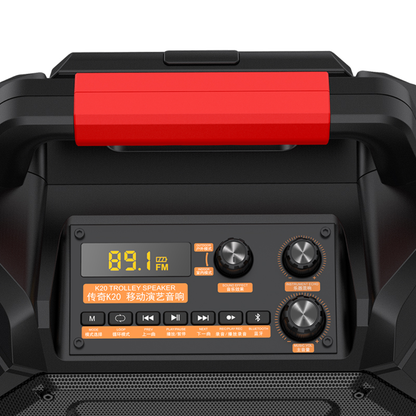 SHIDU K20 PA Portable Bluetooth Trolley Speaker Karaoke with UHF Wireless Microphone (120W, Bluetooth 5.0, 10000mAh)