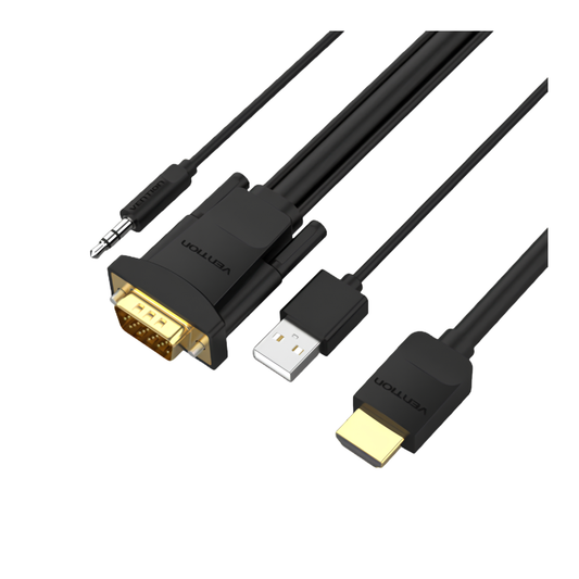 Vention Multi-Function HDMI to VGA 1080P Cable with Audio & Power (ABIB Series)